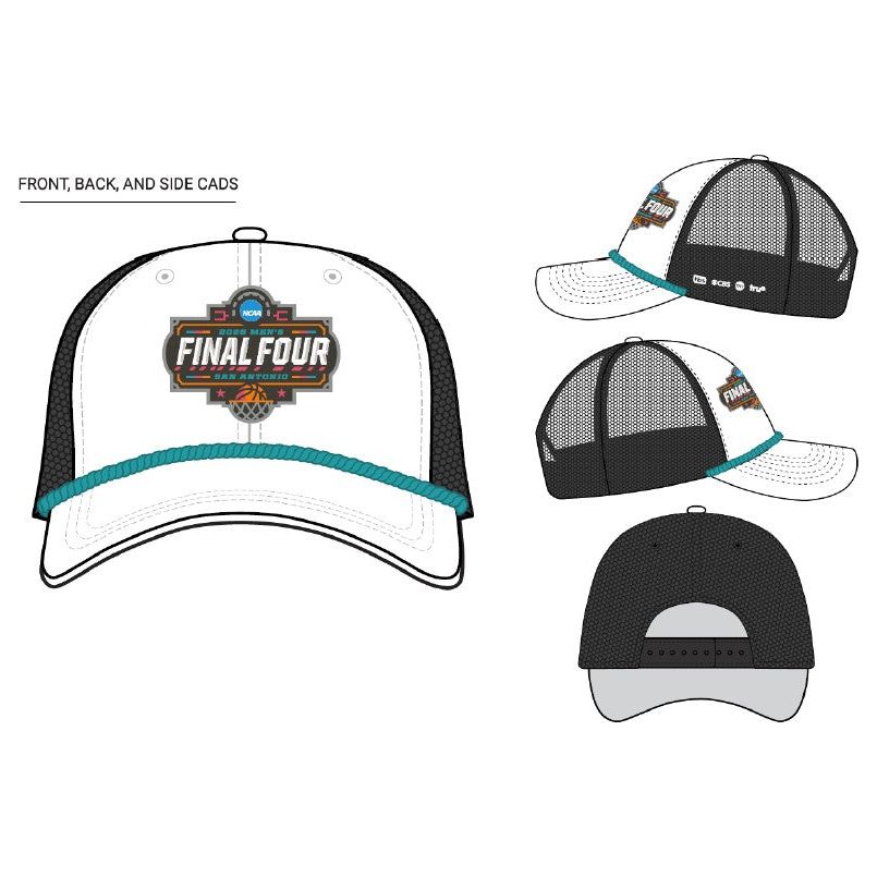 Final Four White Rope Curved Brim Snapback Hat