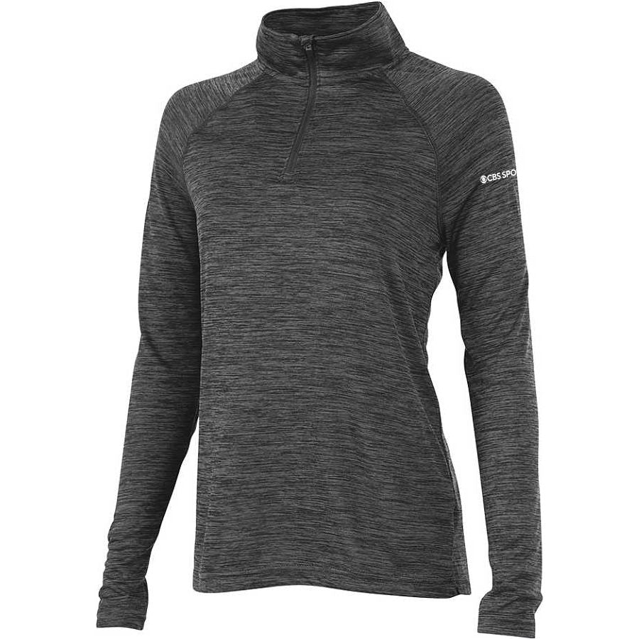 Charles River Women's Black Space Dye Performance 1/4 Zip Pullover