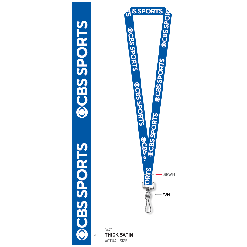 3/4" Single J-Hook dye sublimated lanyards