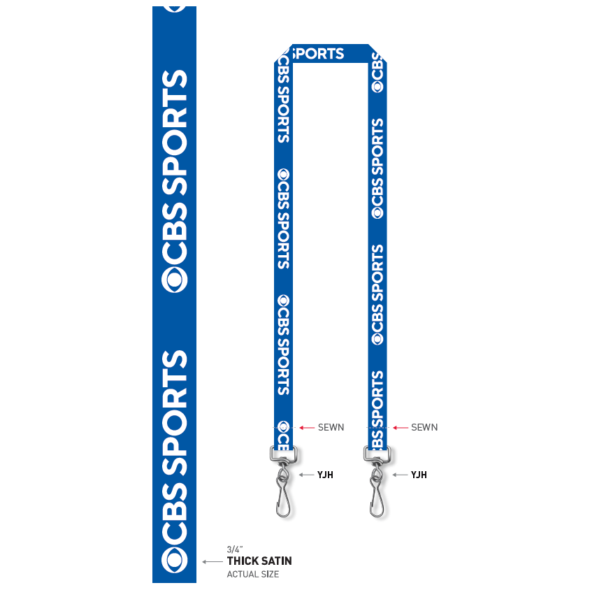 3/4" Double J-Hook dye sublimated lanyards